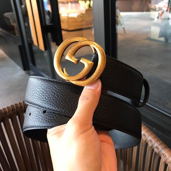 

2019 classic style designer famous brand luxury belts women men belts male waist strap leather alloy buckle belt, Black;brown