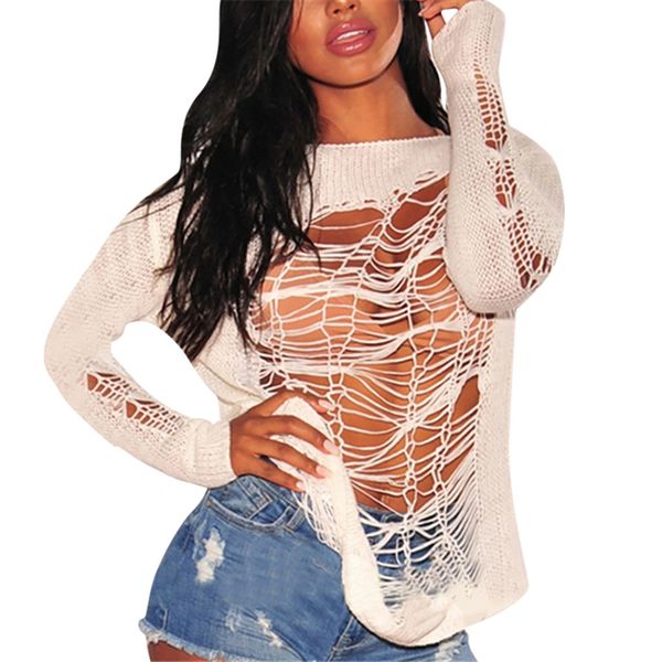 

sweater women long sleeve solid color o-neck openwork collar streetwear knit long sleeve pullover jumper sueter mujer 2019, White;black