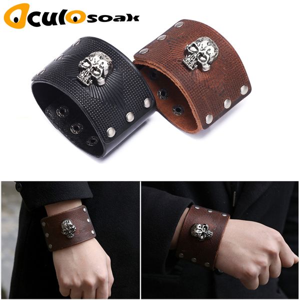 

мода пояс кожи наручные friendship большой широкий браслет для мужчин женщин пряжки vintage панк подарка ювелирных изделий для мужчин ювелир, Black