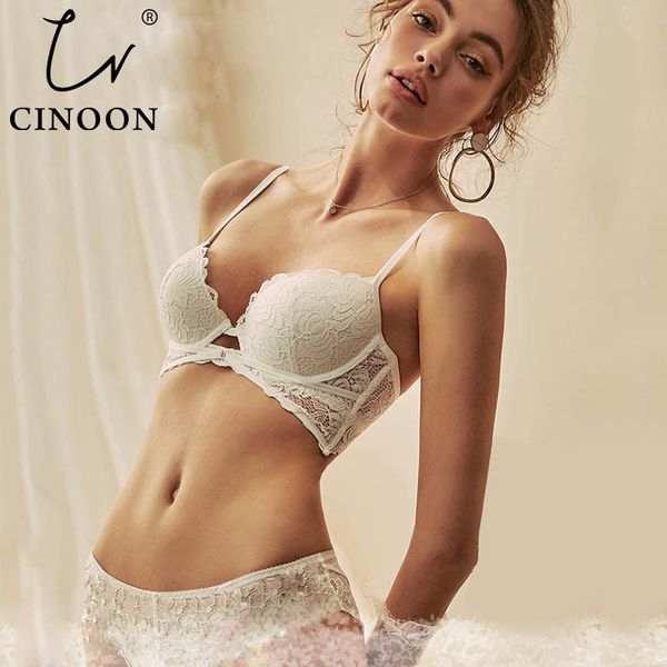 

cinoon сексуальных женщин нижнее белье комплект lace sexy пуш-ап бюстгальтер и трусики комплекты удобная лифчик регулируемая собранная linge, Red;black