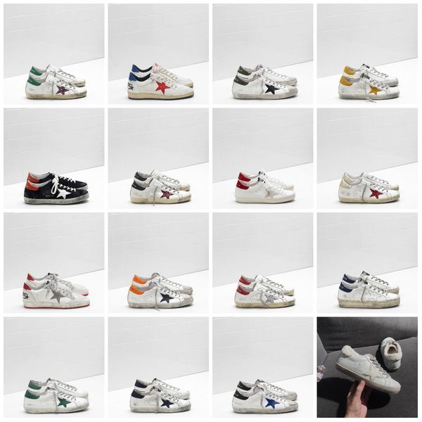 

Italy deluxe golden equin heel cla ic white do old dirty hoe goo e de igner neaker uper tar men and women port ca ual hoe, Black