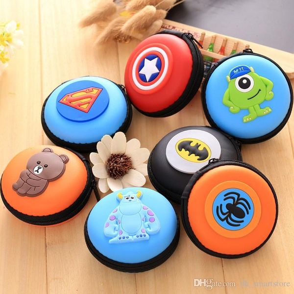 

cartoon mini zipper protective headphone case pouch earphone storage bag soft headset earbuds box usb cable organizer coin purse