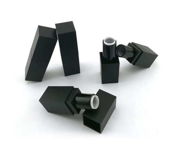 Frete Grátis vazio de alta qualidade tubo de batom de plástico, forma quadrada externa preta interior diy batom tubo SN2292