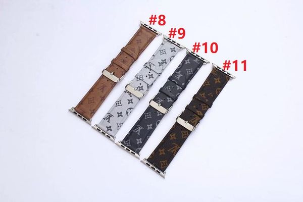 

De igner apple watch band leather trap replacement 44mm 42mm 38mm breathable adju table fa hion trap for iwatch 4 3 2 1 drop hipping
