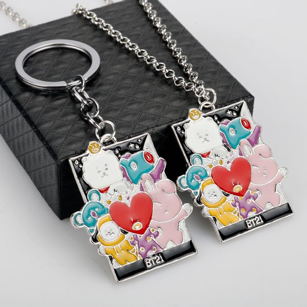 

mqchun cartoon key chain anime figure enamel keychain for gifts, Silver