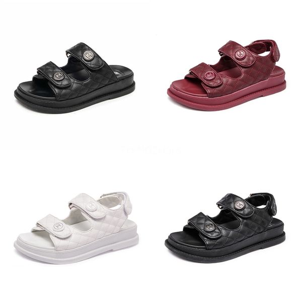 

genuine leather women sandals gladiator summer shoes 2020 platform black flat woman casual shoes beach sandals woman l11#971