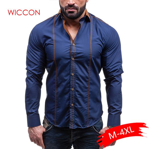 

2020 men shirts brand casual slim solid long sleeve shirt men business social white dress shirt plus size cotton clothes, White;black