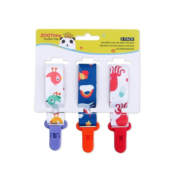 

cartoon 3pcs/set baby clip chain cute newborn pacifier clip pacifier soother holder clip nipple teether dummy strap chain a5890