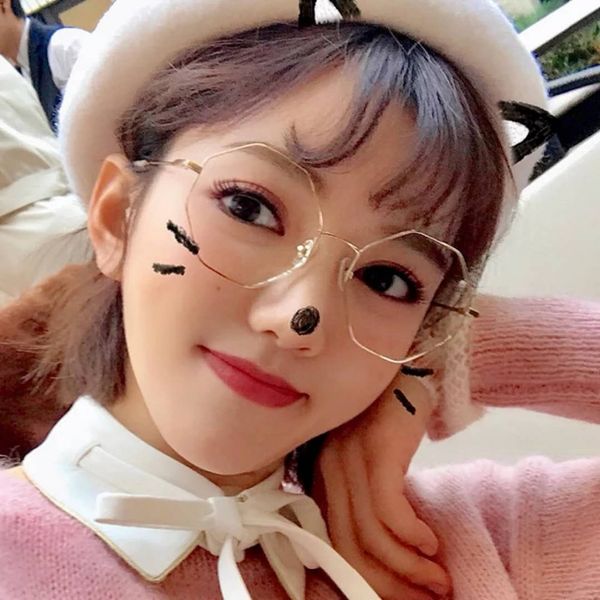 

c5899 women korean glasses lens sunglasses eyewear frame glasseswomen korean drive goggles, Silver