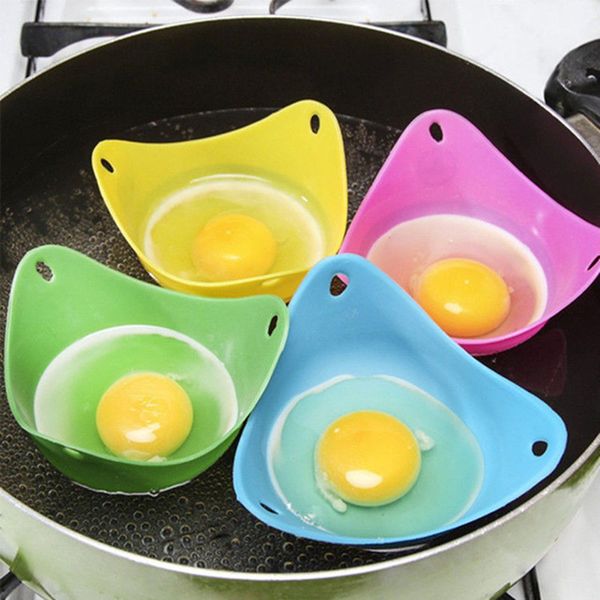 

Silicone egg poacher poaching pod egg mold bowl ring cooker boiler cuit oeuf dur kitchen cooking tool pancake maker