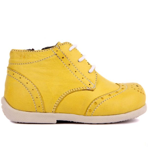 

sail lakers-yellow leather baby shoe, Black