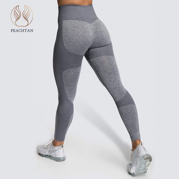 

peachtan высокая талия йога брюки push up леггинсы спорт женщины энергия бесшовные йога леггинсы тренажерный зал фитнес тренировки бег брюки, White;red