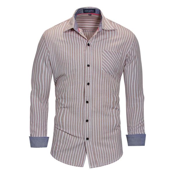

2019 summer autumn fashion striped shirt men casual long sleeved social business dress shirt male cotton clothes euro size,fm166, White;black