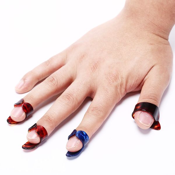 

4pcs/set finger guitar picks celluloid finger thumb guitar pick mediator celluloid thumb pick fingerpicks