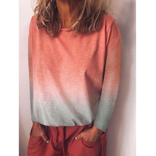 

new women ladies girls casual plain long sleeve crew neck t-shirt plus long shirts, White
