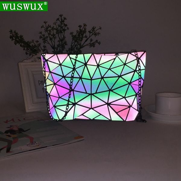 

новой мода luminous обесцвечивание цепь сумки женщины сумка crossbody геометрическая случайные женщины сумка посыльный