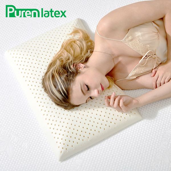 

purenlatex 60 * 40 * 7 таиланд натуральный латекс ортопедическая подушка для шеи защита позвоночника шейный позвонок здравоохранение подушка