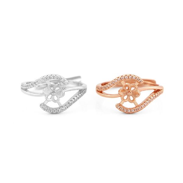 

tai sheng copper accessories wholesale gold plated pearl ring simple size adjustable natural freshwater pearl jewelry, Silver