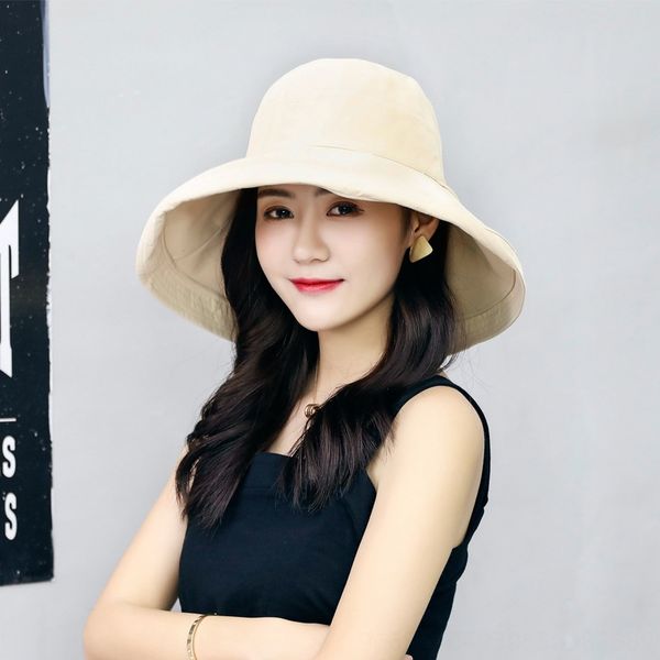 

large eaves fisherman children's sun sunscreen art solid color all-match bowknot bucket bucket butterfly fisherman hat basin hat, Blue;gray