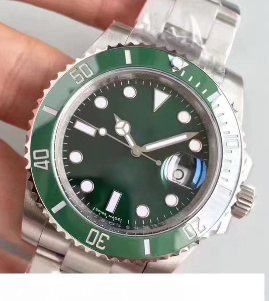 

2019 new green ceramic bezel designer mens mechanical stainless steel automatic men watch sports self-wind watches luxury wristwatches, Slivery;brown