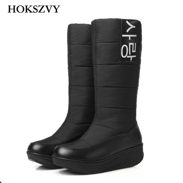 

2019 winter waterproof women snow boots women's boots winter snow women black knee high shoes hx-59