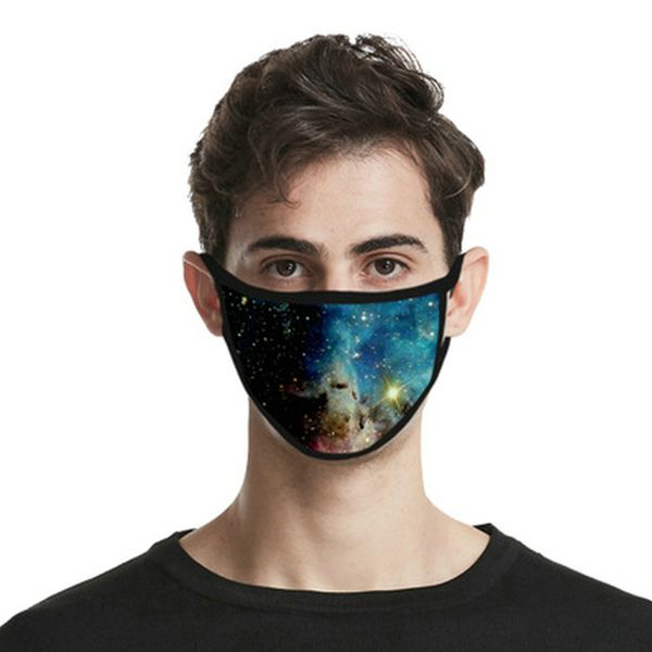 

dhl starry sky masks hot galaxy pattern хлопок маска для лица мужчины cubrebocas симпатичные маски для рта ушная петля регулируемая крышка л
