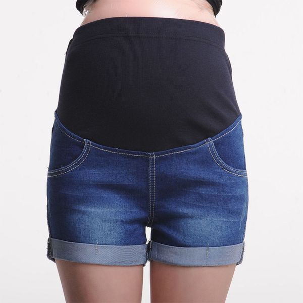 

summer maternity short pregnant denim jean mommy clothing pregnancy jeans maternity clothes, Blue