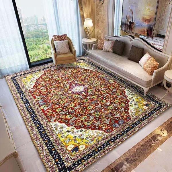 

2020 arrive various anti-slip geometric carpet rug coffee table with soft short velvet in rectangle shape in parlor kids room