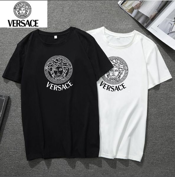 

Men de igner t hirt fa hion men clothing 2019 ummer ca ual treetwear t hirt cotton blend crew neck hort leeve, White;black