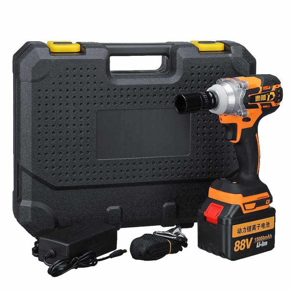 

88v 15000mah lithium battery brushless impact electric wrench max torque 380nm cordless socket wrench power tools
