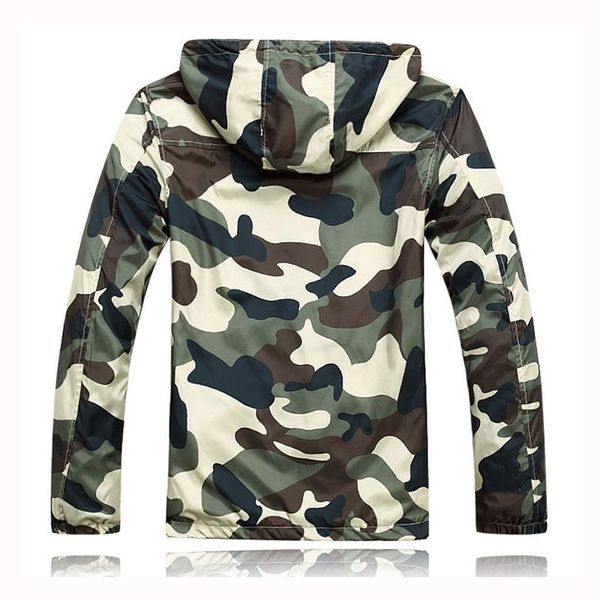 

new men fashion camouflage jacket summer tide male hooded thin sunscreen coat wholesale new male clothing elastic, Black;brown