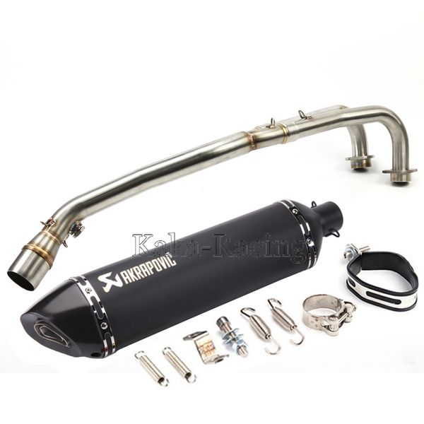 

motorcycle tmax530 tmax500 exhaust middle mid pipe and akrapovic muffler full system for tmax 530 500 t max slip-on (2008-2016