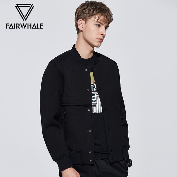 

fairwhale new 2020 spring men's jacket fasion korean style baseball casual autumn jacket, Black;brown
