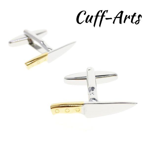 

cufflinks for mens knife cufflinks gold gifts for men shirt cuff links bijoux homme bouton de manchette by cuffarts c10209, Silver;golden