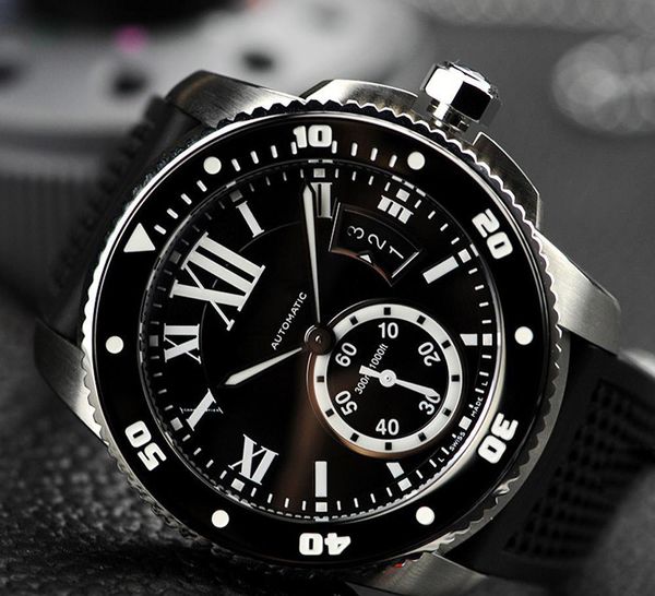 

mens watch car ballon de w7100056 series white calendar dial + automatic mechanical buckle sapphire wrist watch, Slivery;brown