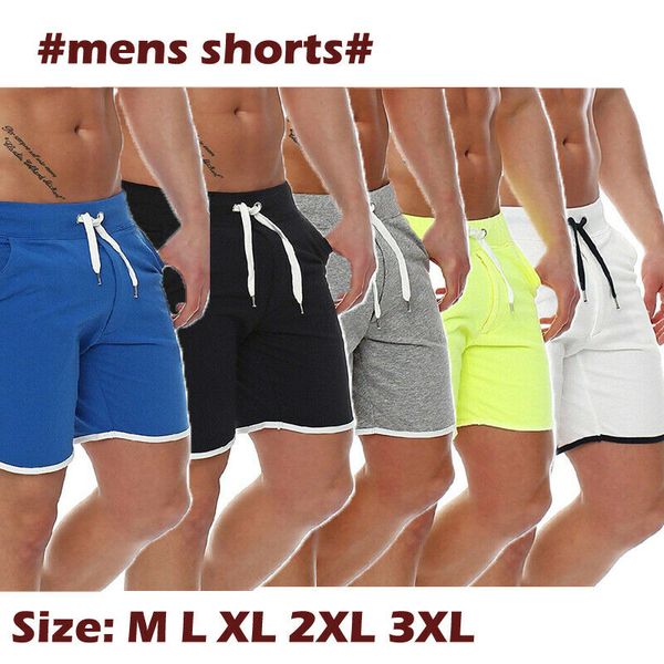 

2019 new style fashion men's wear shorts bottoms patchwork cotton casual string with pocket shorts pants, White;black