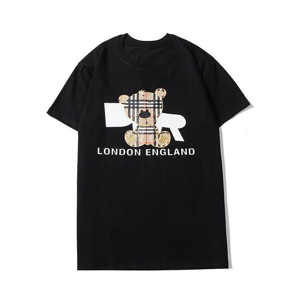 

20ss summer designer tshirts for mens woman tee shirts with bear letters fashion brand t shirt men clothing s-xxl, White;black