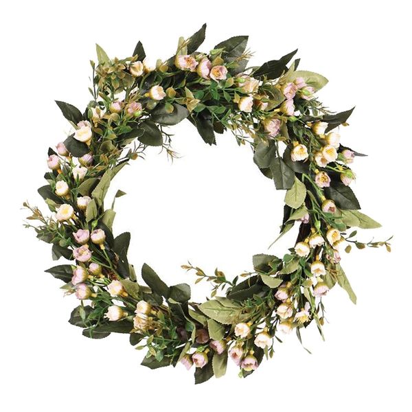 

artificial eucalyptus wreath 16inch large green leaf wreath for festival celebration front door wall window party decoration
