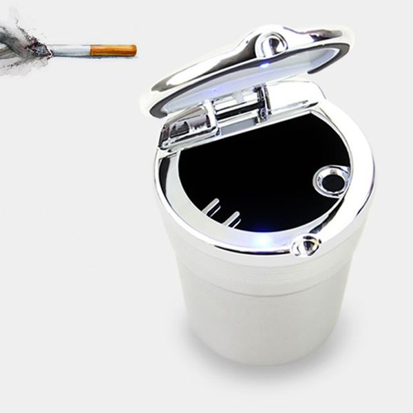 

car ashtray portable cigarette ashtray smokeless with led light indicator universal cup holder