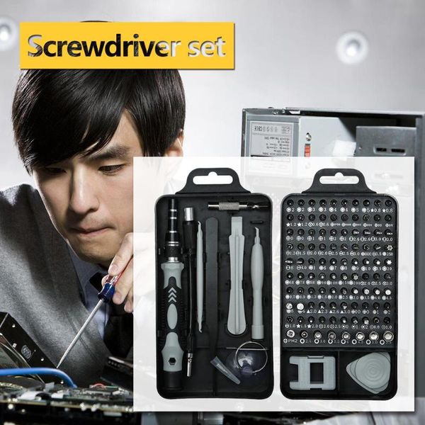 

multi-function 117 in 1 screwdriver set for phone clock maintenance repair tools extension rod design increase torque handy