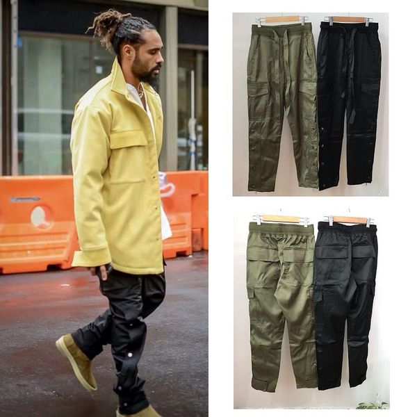 

Luxury Pants States Hip-hop Fog Trousers Street Side Buckle Zipper Fork-opener Can Style Fear of God Men's Overalls Designer Sweatpants