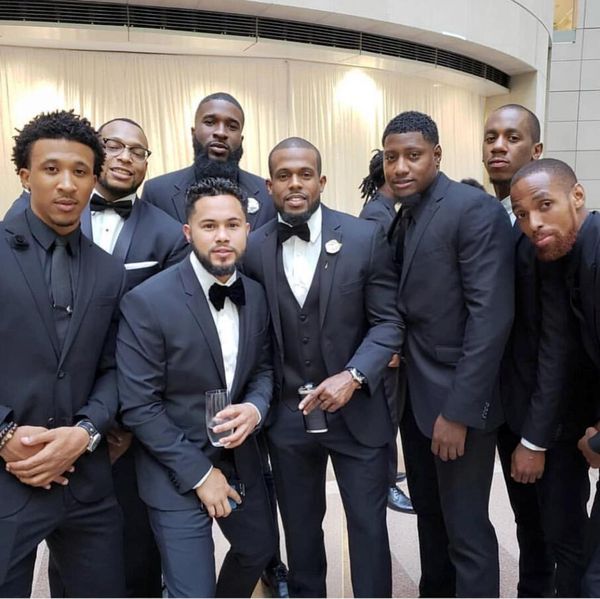 

wedding tuxedos for groom 2019 new groomsmen man suit men's suits bridegroom (jacket+pants+bow ) prom party custom made yy51, Black;gray