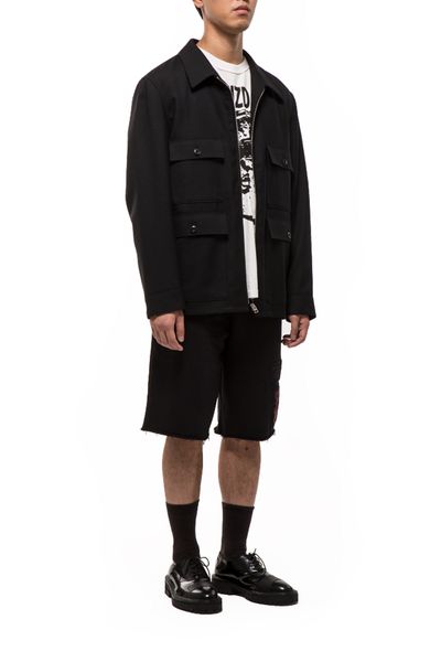 

wholesale-xs-6xl 2019 men's new fashion hair stylist fashion walk-show four pocket decoration jacket coat plus size singer costumes, Black;brown