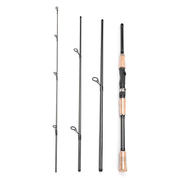 

2.1m / 2.4m fishing rod portable 4 sections spinning casting high 99% carbon rods fishing pole for carp