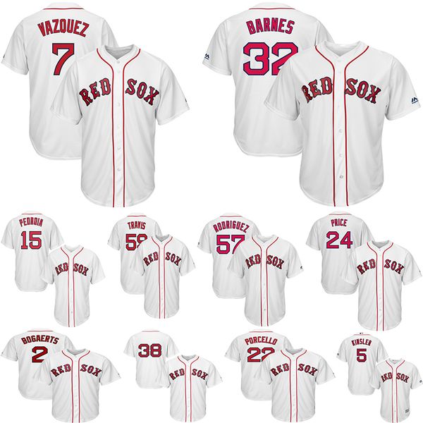 

Men's Boston Red J.D. Martinez Jerseys Sox Rick Porcello Eduardo Rodriguez Xander Bogaerts Sandy Leon Cool Base Player Baseball Jersey