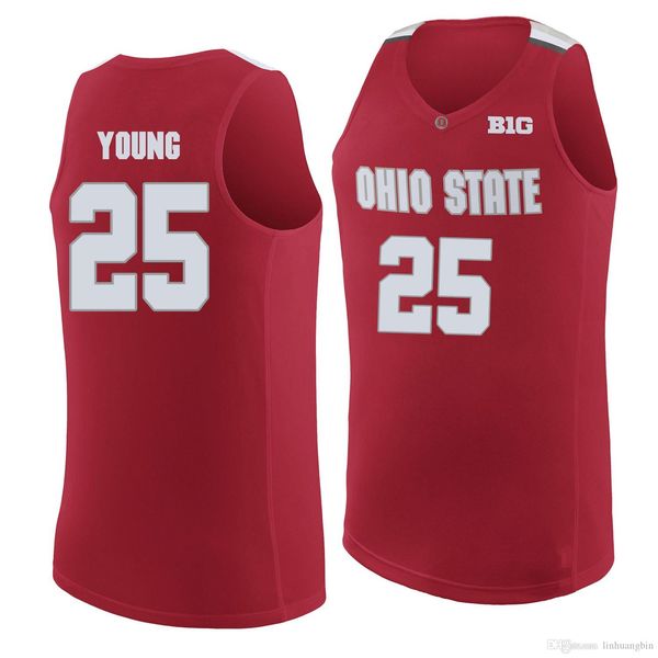

kyle young men's ohio state buckeyes red keita bates-diop white lebron #23 stitched college basketball jersey, Black