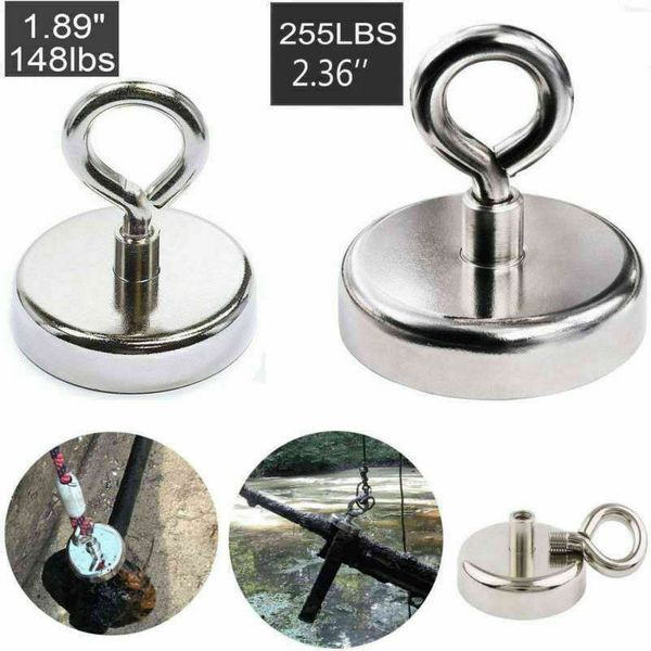 

magnet 255lb super strong neodymium round strong powerful treasure hunt
