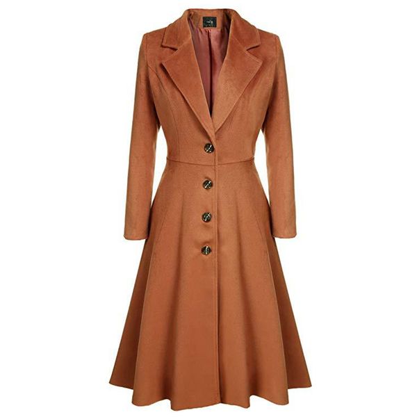 

long printed hoodie for women's style single breasted long sleeved casual trench coat size s-2xl women slim coat monden new n9, Tan;black