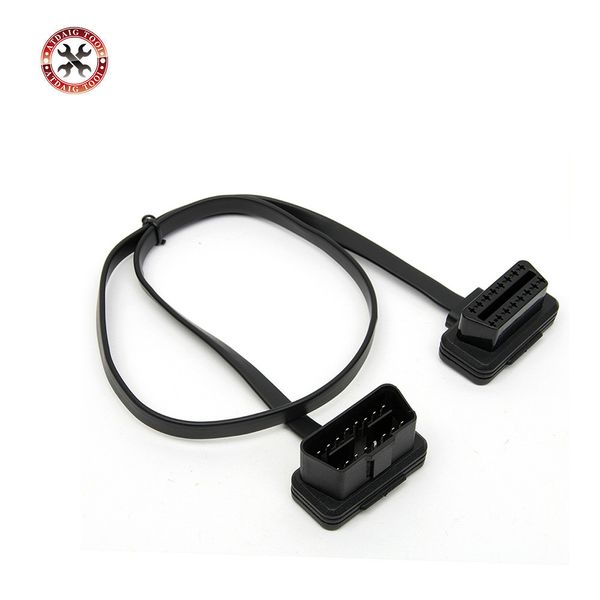 

60cm flat+thin as noodle obd 2 obdii obd2 16pin male to female elm327 diagnostic extension cable connector