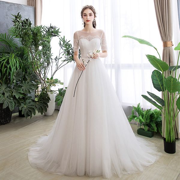 Acheter Robes De Mariée Femme Mariée 2019 Simple Et Mince Petite Queue Mori Super Immortal Dream Brigade Photographié Vêtement Léger De 14975 Du